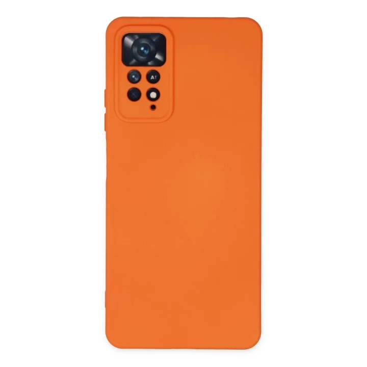 Xiaomi Redmi Note 11 Pro Kılıf Nano içi Kadife Silikon - Turuncu