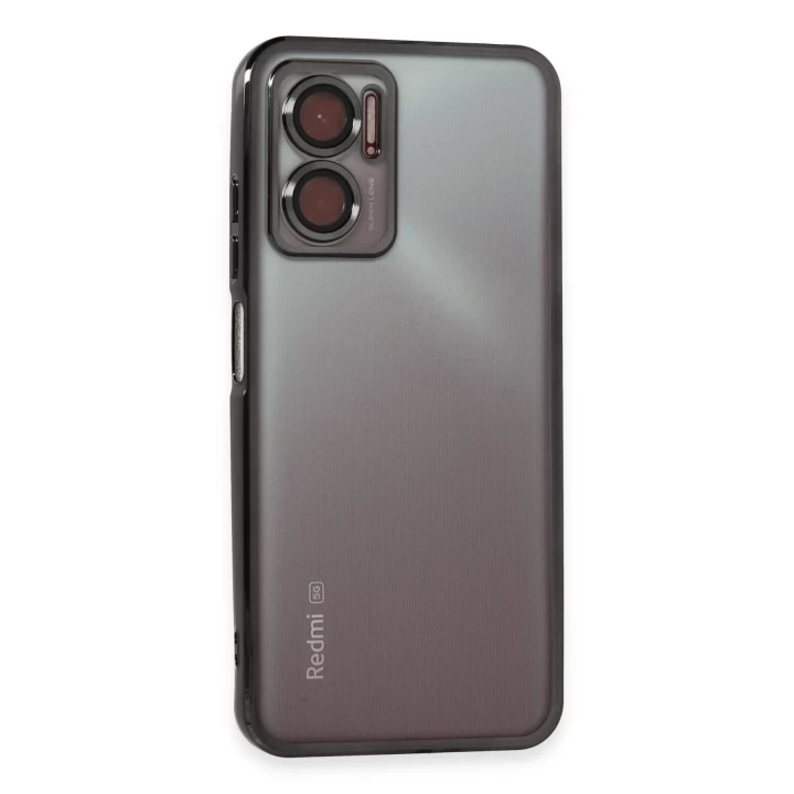 Xiaomi Redmi Note 11E Kılıf Razer Lensli Silikon - Siyah
