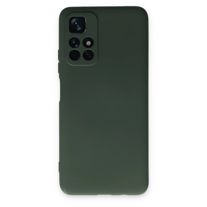 Xiaomi Redmi Note 11T Kılıf Nano içi Kadife Silikon - Koyu Yeşil