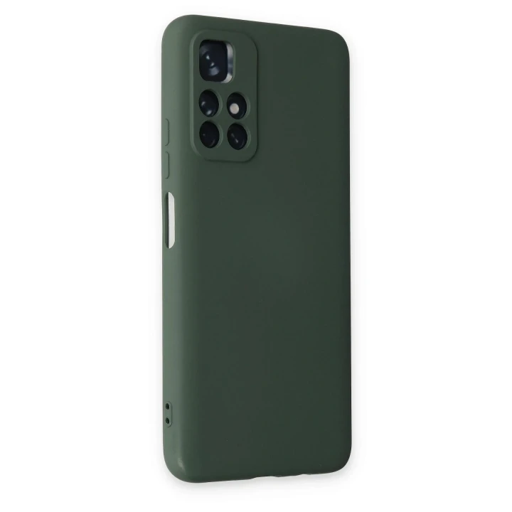 Xiaomi Redmi Note 11T Kılıf Nano içi Kadife Silikon - Koyu Yeşil