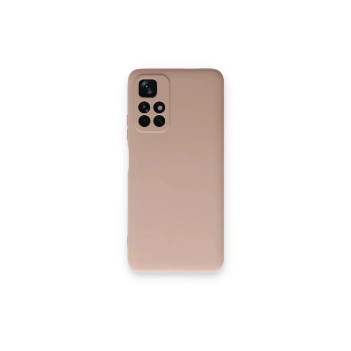 Xiaomi Redmi Note 11T Kılıf Nano içi Kadife Silikon - Pudra