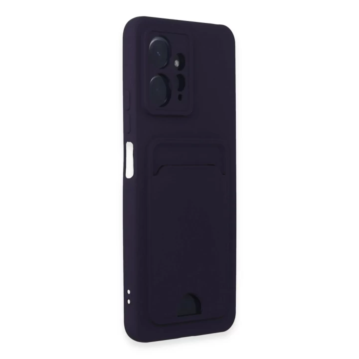 Xiaomi Redmi Note 12 4G Kılıf Kelvin Kartvizitli Silikon - Derin Mor