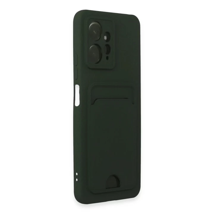 Xiaomi Redmi Note 12 4G Kılıf Kelvin Kartvizitli Silikon - Koyu Yeşil