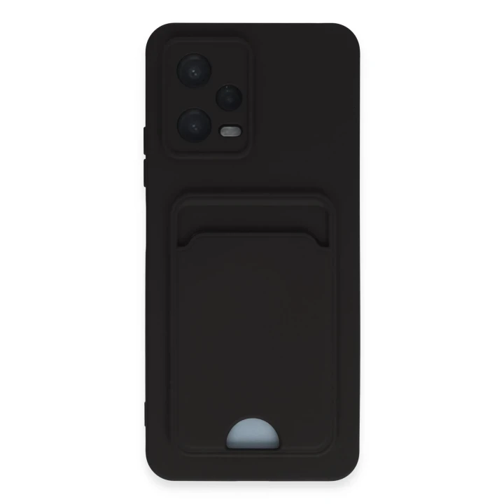 Xiaomi Redmi Note 12 4G Kılıf Kelvin Kartvizitli Silikon - Siyah