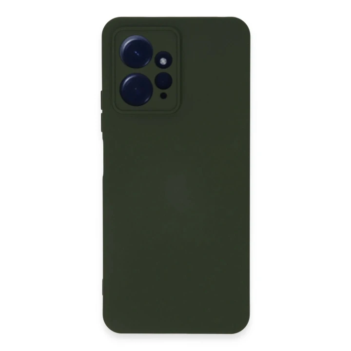 Xiaomi Redmi Note 12 4G Kılıf Nano içi Kadife Silikon - Koyu Yeşil