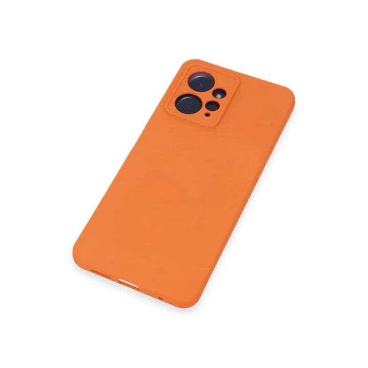 Xiaomi Redmi Note 12 4G Kılıf Nano içi Kadife Silikon - Turuncu