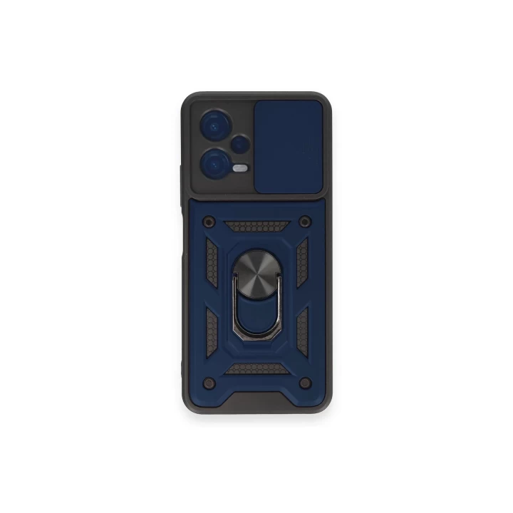 Xiaomi Redmi Note 12 4G Kılıf Pars Lens Yüzüklü Silikon - Lacivert