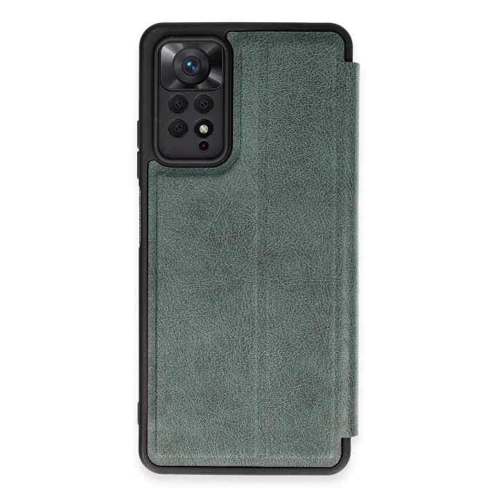 Xiaomi Redmi Note 12 Pro 4G Kılıf Flip Cover - Koyu Yeşil