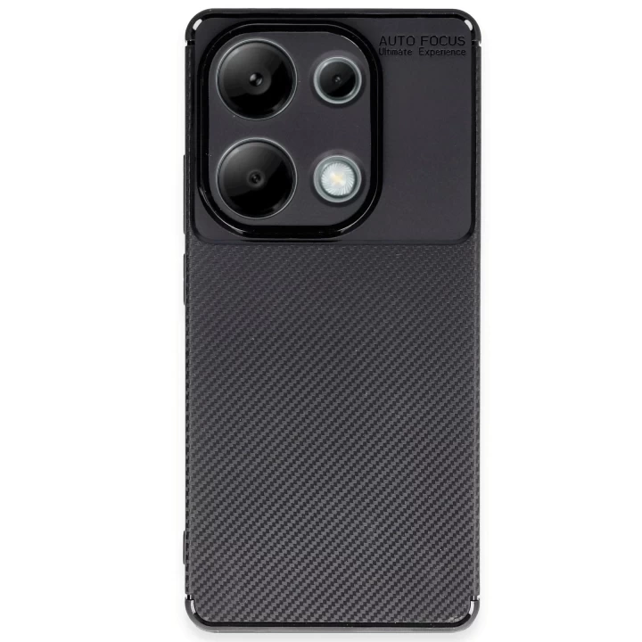 Xiaomi Redmi Note 13 Pro 4G Kılıf Auto Focus Karbon Kapak - Siyah