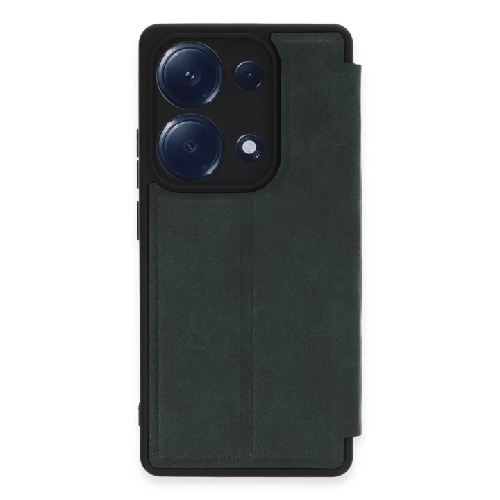 Xiaomi Redmi Note 13 Pro 4G Kılıf Flip Cover - Koyu Yeşil