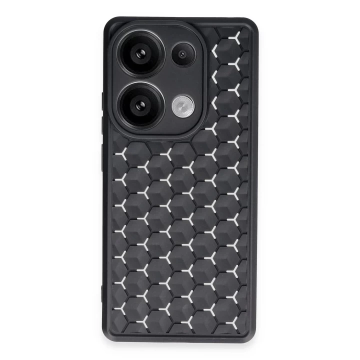 Xiaomi Redmi Note 13 Pro 4G Kılıf Petek Silikon Kapak - Siyah