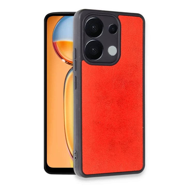 Xiaomi Redmi Note 13 Pro 5G Kılıf Aras Deri Kapak - Kırmızı