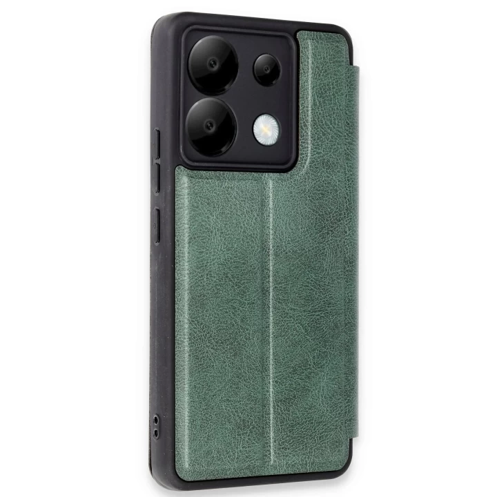 Xiaomi Redmi Note 13 Pro 5G Kılıf Flip Cover - Koyu Yeşil
