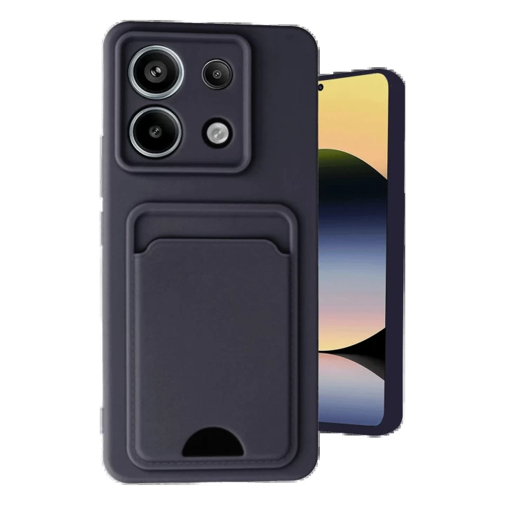 Xiaomi Redmi Note 13 Pro 5G Kılıf Kelvin Kartvizitli Silikon - Siyah