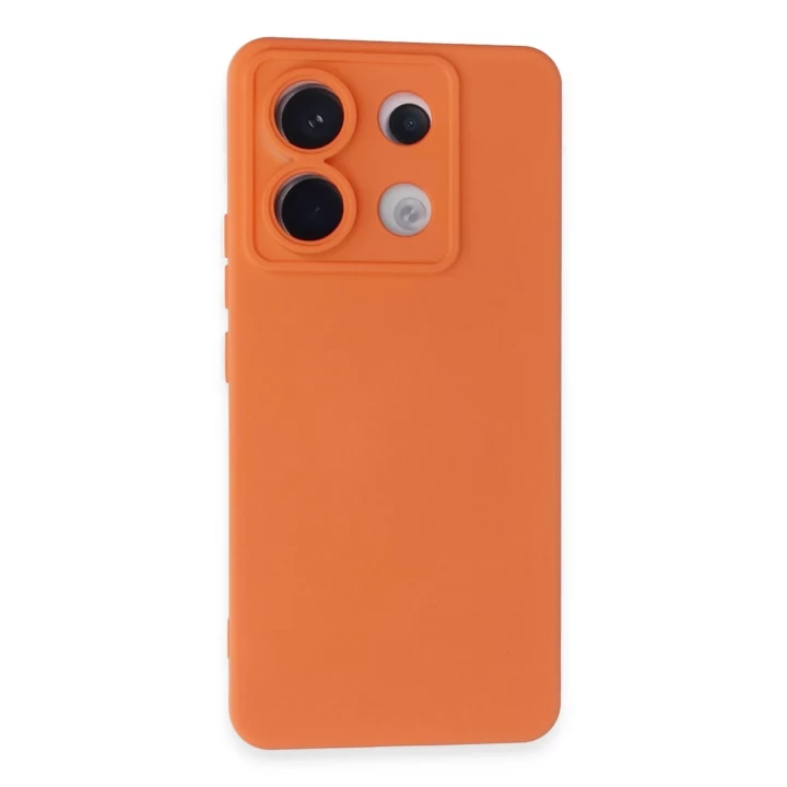 Xiaomi Redmi Note 13 Pro 5G Kılıf Nano içi Kadife Silikon - Turuncu