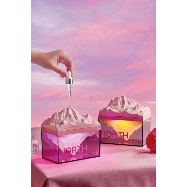 Z4 Kuzey Okyanus Temalı Gece Lambası Özellikli BT Kablosuz Hoparlör - Pembe