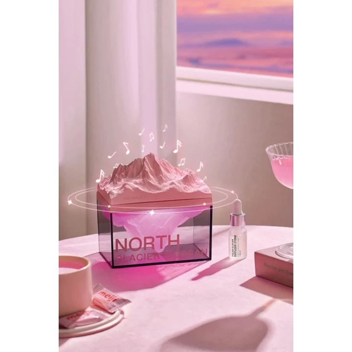 Z4 Kuzey Okyanus Temalı Gece Lambası Özellikli BT Kablosuz Hoparlör - Pembe
