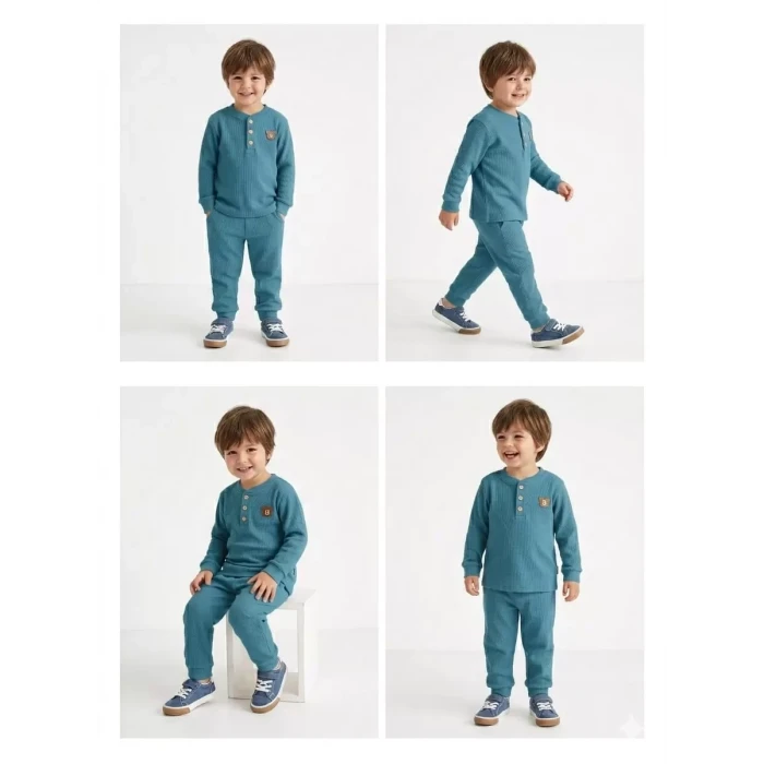 2-5 Yaş Armalı Fitilli Penye Çocuk Takımı