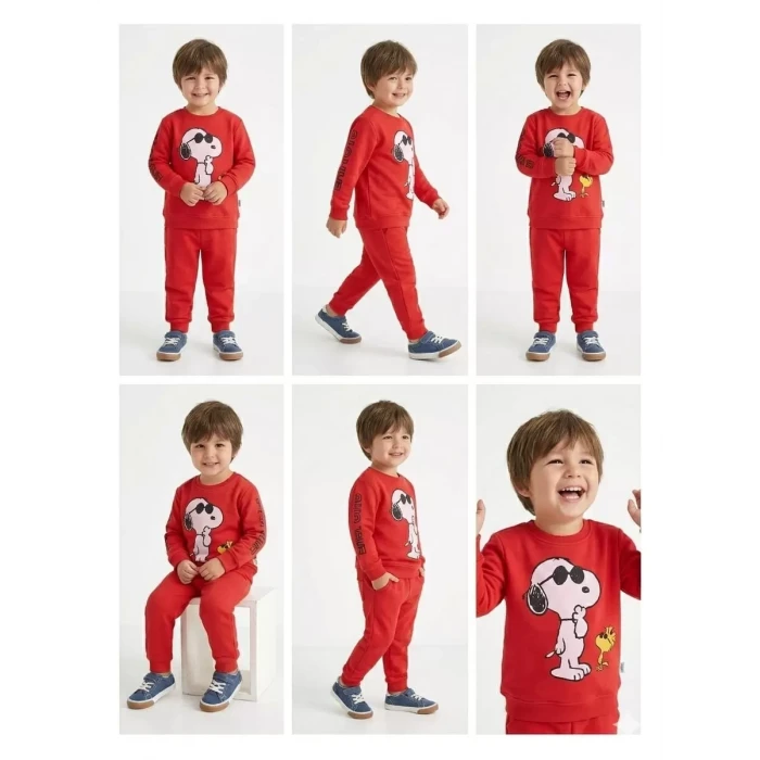 2-5 Yaş Köpek Baskılı 2 Li Çocuk Takımı