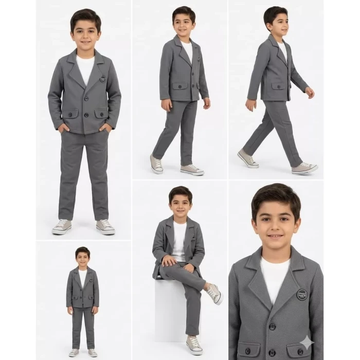 2-9 Yaş Jagger Kumaş 3 Parça Çocuk Takımı