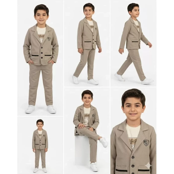 2-9 Yaş Jagger Kumaş 3 Parça Çocuk Takımı