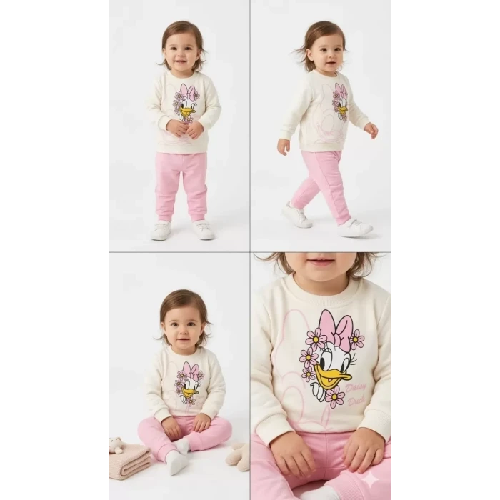 6/24 Ay Ördek Baskılı Basic Bebek Takımı