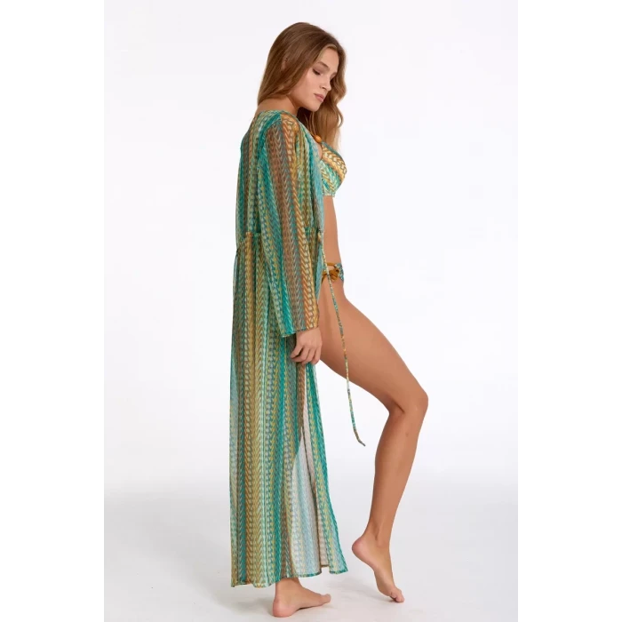 Argento 2106-3018 Kadın Önü Açık Uzun Kaftan