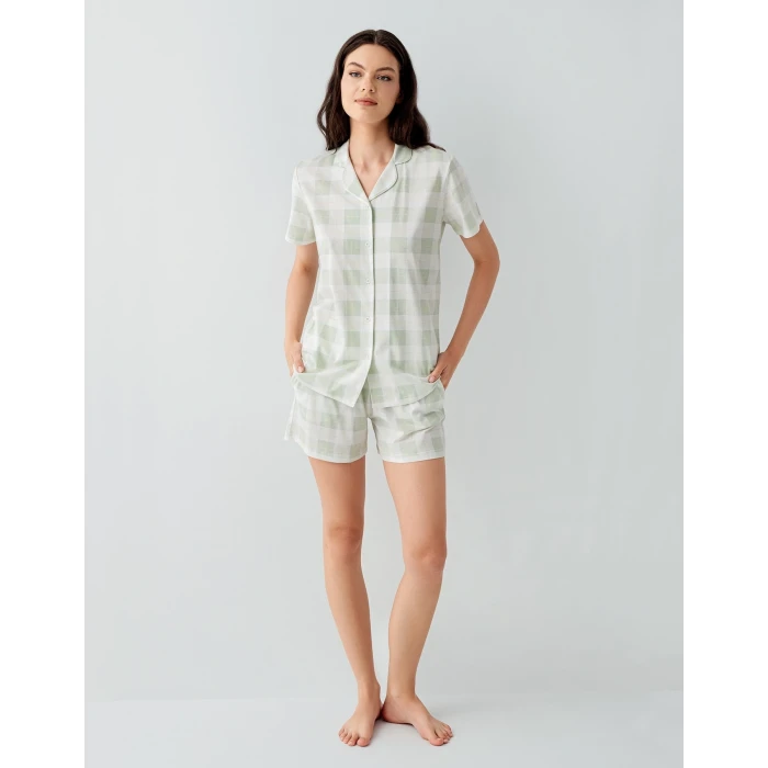 Arnetta 3578-s Kadın Gömlek Pijama Şort Takım