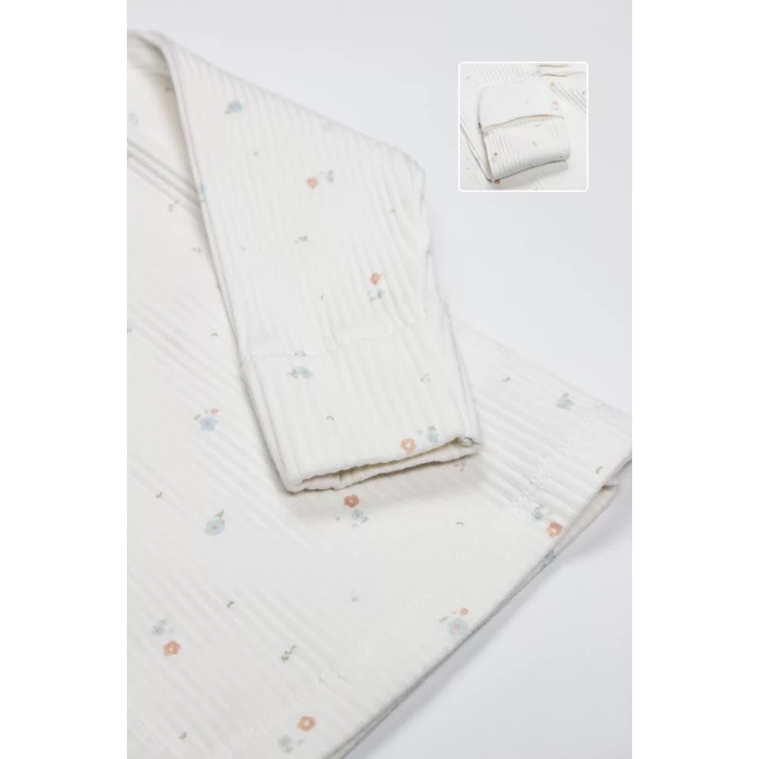 Bistyle Bloom White 3lü Zıbın Takım 13112 Ekru Gül Kurusu