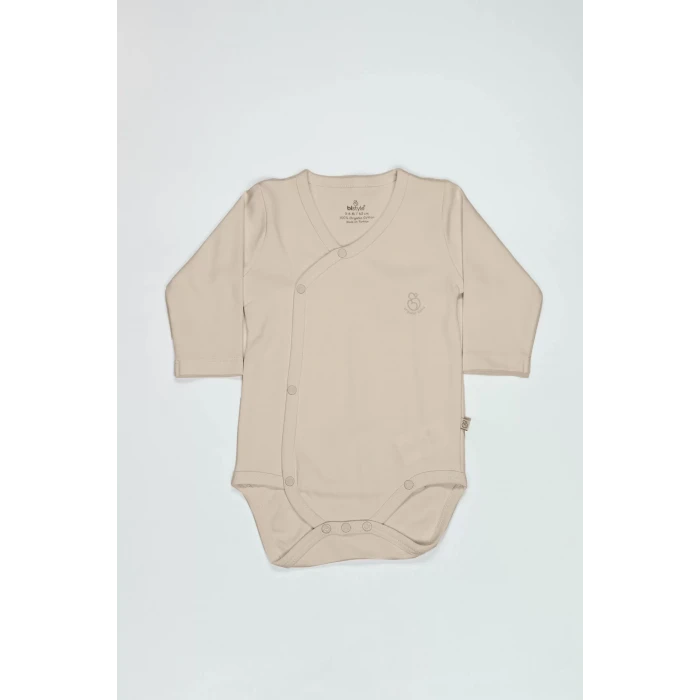 Bistyle Organik Natural Basic Style Kruvaze Uzun Kol Body Bs17102 Bej