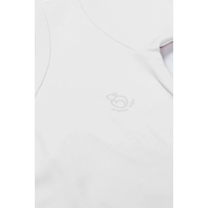 Bistyle Organik Natural Basic Style Kruvaze Uzun Kol Body Bs17102 Beyaz