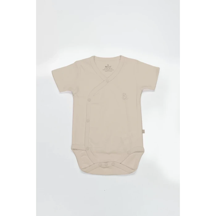 Bistyle Organik Natural Basic Style Kruvaze Yarım Kol Body Bs17101 Bej
