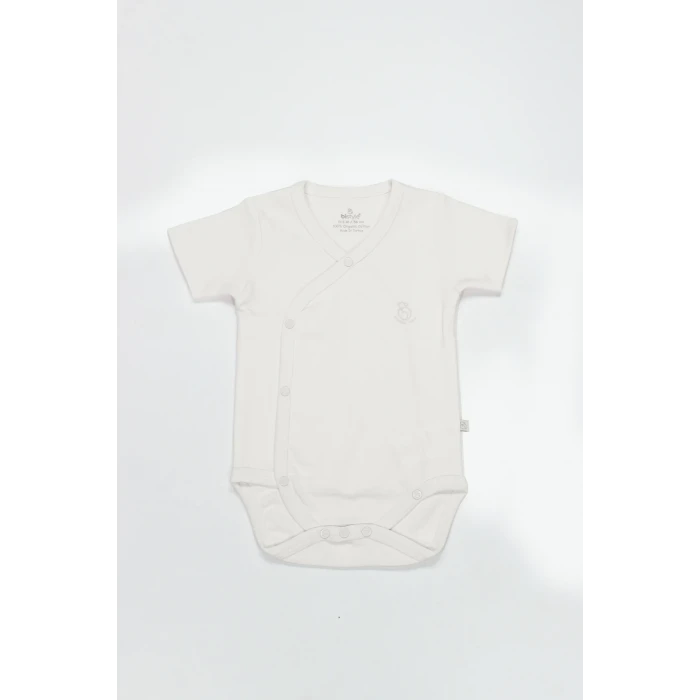 Bistyle Organik Natural Basic Style Kruvaze Yarım Kol Body Bs17101 Ekru