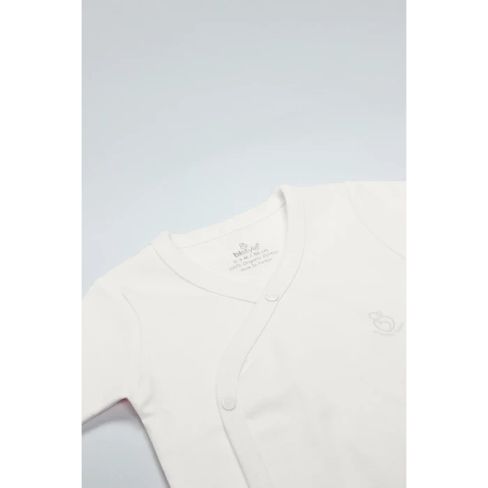 Bistyle Organik Natural Basic Style Kruvaze Yarım Kol Body Bs17101 Ekru