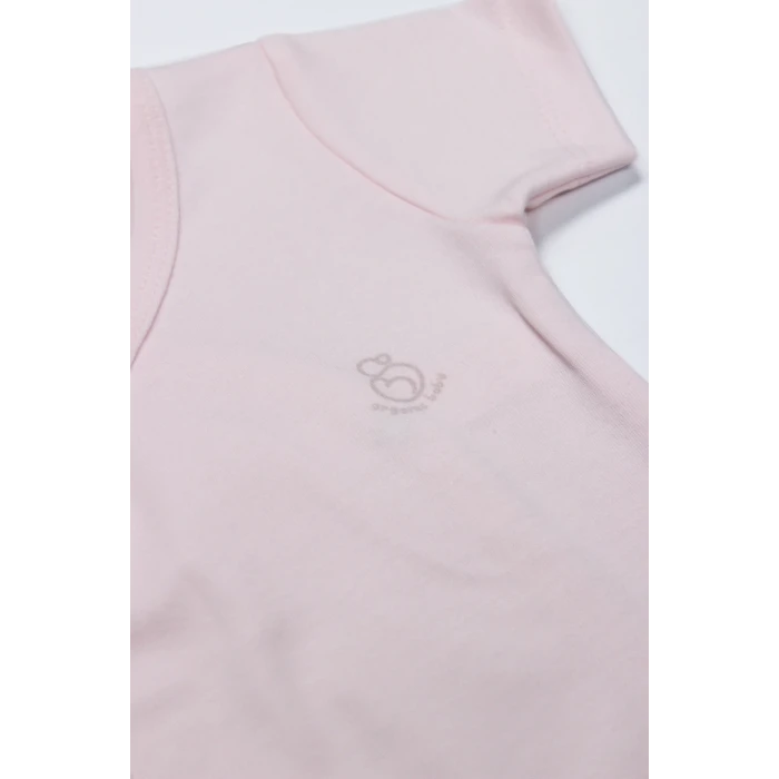 Bistyle Organik Natural Basic Style Kruvaze Yarım Kol Body Bs17101 Pembe