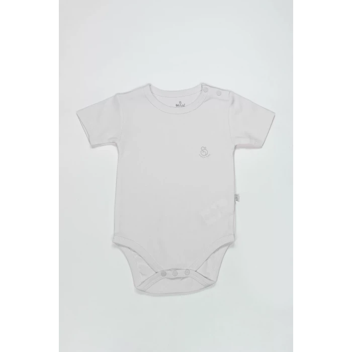Bistyle Organik Natural Basic Style Yarım Kol Body Bs17103 Beyaz