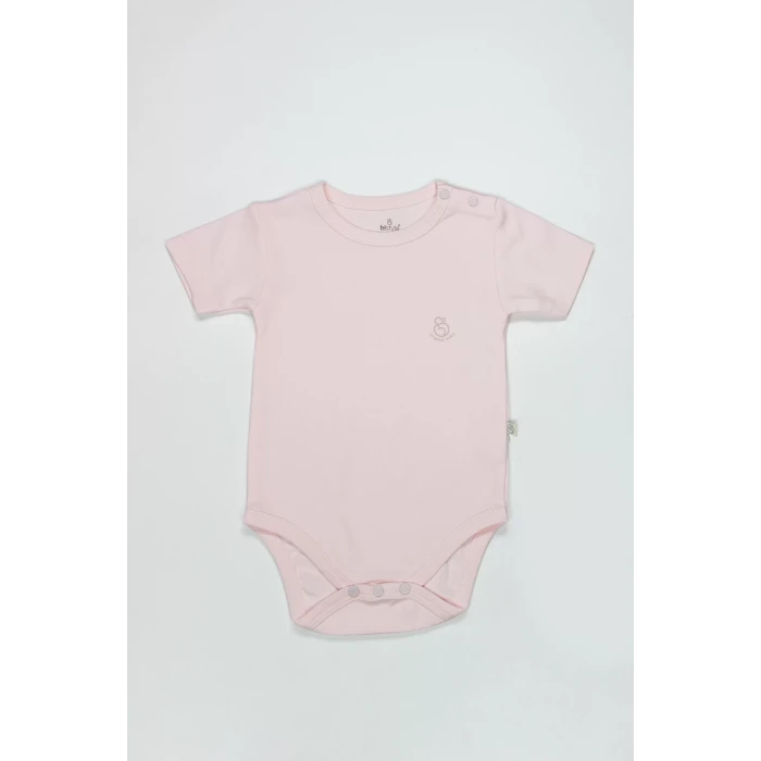 Bistyle Organik Natural Basic Style Yarım Kol Body Bs17103 Pembe