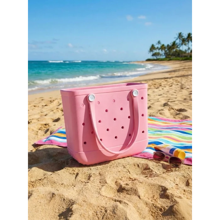 Crocs Stil Jibbitzli Kadın Plaj Çantası