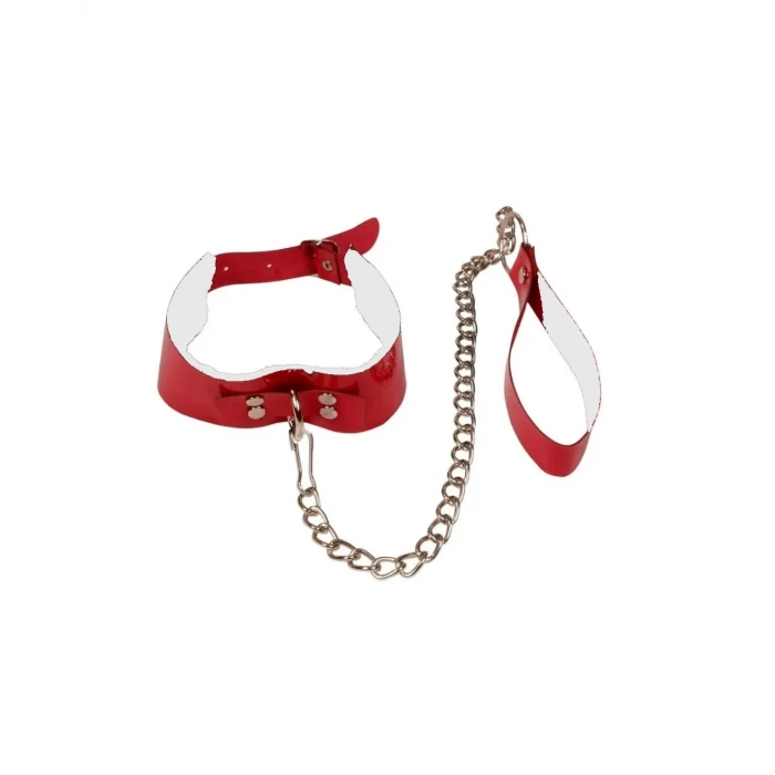 Fantezi Seksi Kırmızı Harness Tasma