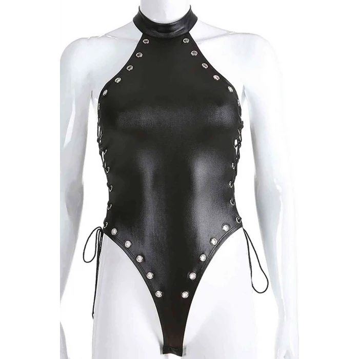 Fantezi Yanları Kuş Gözlü Yandan Bağlamalı Seksi Babydol