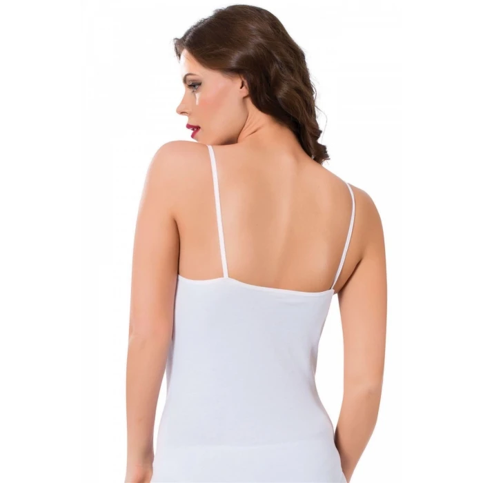 Giyim Bayan İp Askılı Atlet Beyaz