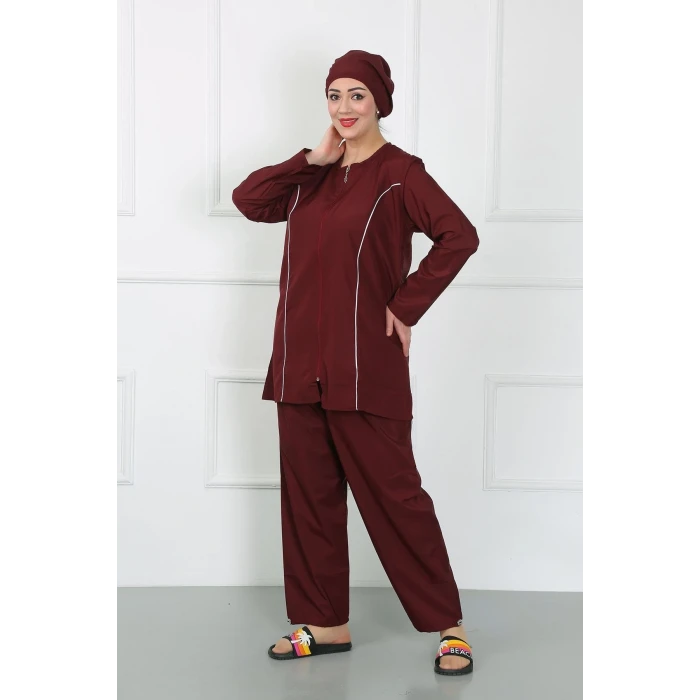Giyim Büyük Beden Tesettür Büyük Mayo Bordo