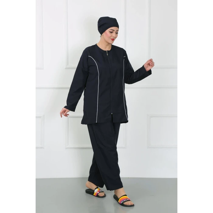 Giyim Büyük Beden Tesettür Büyük Mayo Lacivert