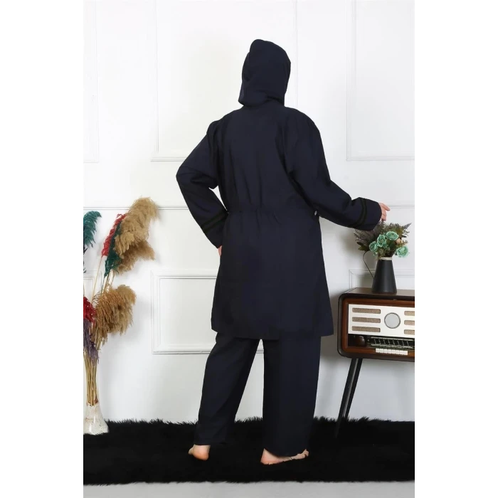 Giyim Büyük Beden Tesettür Mayo Lacivert