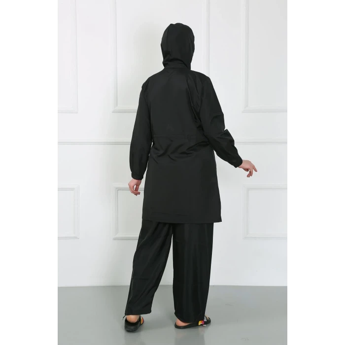 Giyim Büyük Beden Tesettür Mayo Siyah