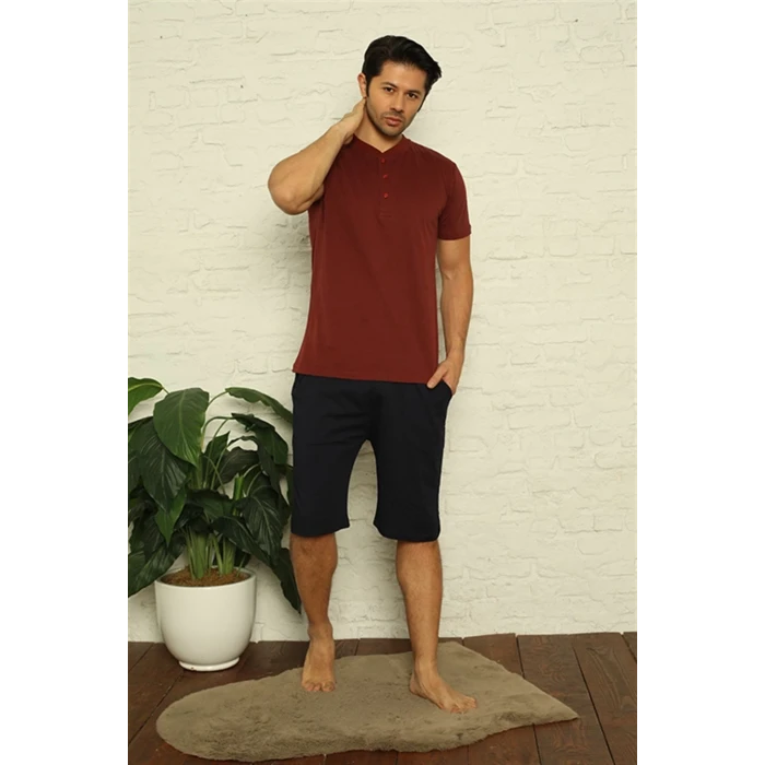Giyim Erkek Bordo 3lü Pijama Takım Bordo