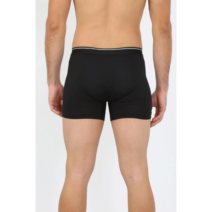 Giyim Erkek Büyük Beden Siyah Pamuk Likralı Rahat Kalıp Boxer