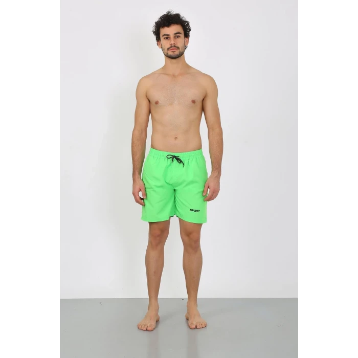 Giyim Erkek Fermuar Cepli Deniz Şortu Fıstık Yeşil
