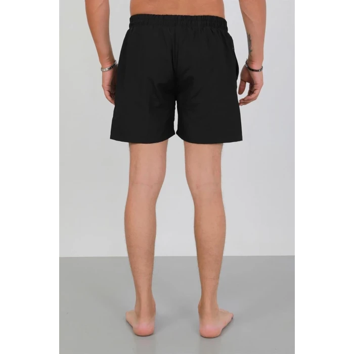 Giyim Erkek Fermuarlı Cepli Deniz Şortu Siyah