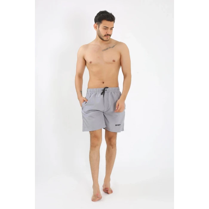 Giyim Erkek Gri Deniz Şortu